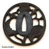 Tsuba Daisho Sukashi Maruni-Mitsubaaoi 三葉 葵