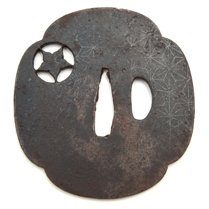 Tsuba Asanoha 麻の葉 (feuille...