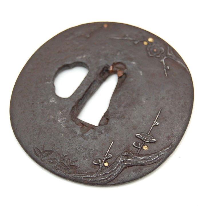 Tsuba Umeki no Hana - 梅樹の花 (Fleurs de Prunier) - Vendu
